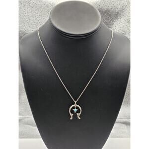 Native American Sterling Silver 925 Yolanda G Skeets Turquoise Pendent